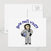 Carte Postale Astronaute de la Femme Lumière (Devant / Derrière)