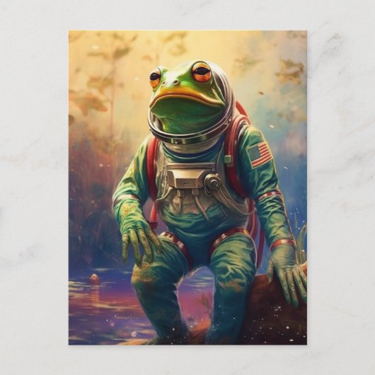 Carte Postale Astronaute de la grenouille (Devant)