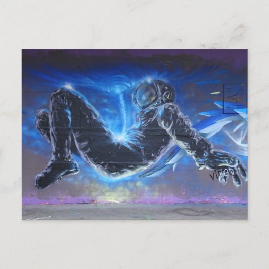 Carte Postale Astronaute du graffiti (Devant)