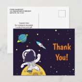 Carte Postale Astronaute flottant dans l'espace extra-atmosphéri (Devant / Derrière)