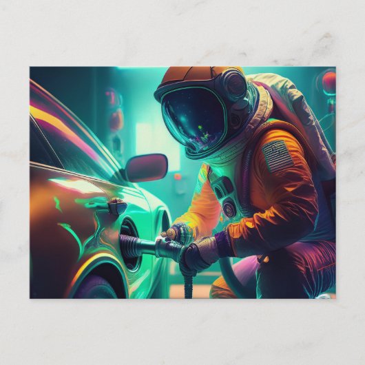 Carte Postale astronaute IA (Devant)