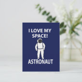 Carte Postale Astronaute j'aime mon espace (Debout devant)