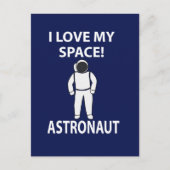 Carte Postale Astronaute j'aime mon espace (Devant)