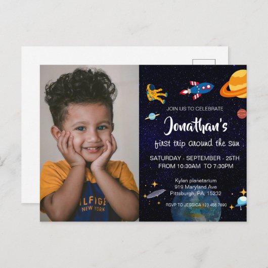 Carte Postale Astronaute Mignon (Devant / Derrière)