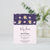 Carte Postale Astronautes de Kitty Chat Mignon Motif Baby Shower (Debout devant)