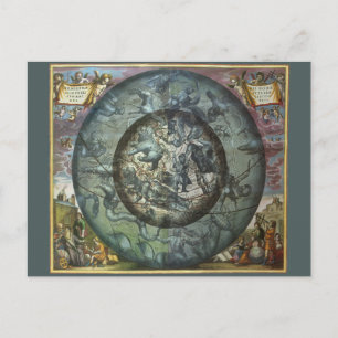 Carte Postale Astronomie Céleste Constellation du Nord Vintage