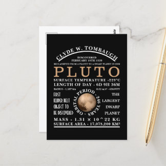 Carte Postale Astronomie détaillée Pluto Planète naine