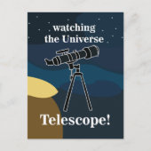 Carte Postale Astronomie du ciel nocturne du télescope (Devant)