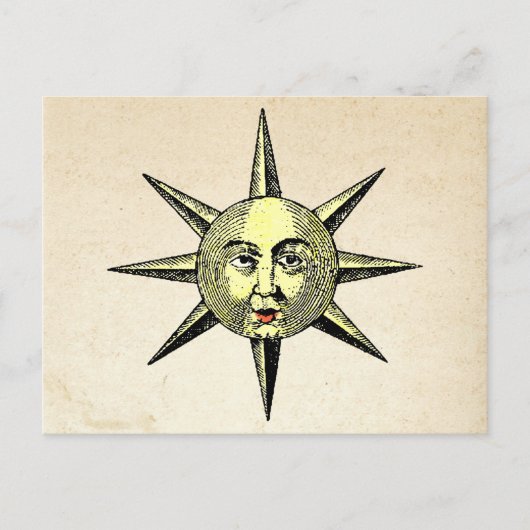 Carte Postale Astronomie Renaissance - Couleur visage soleil (Devant)