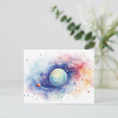 Carte Postale Astronomie univers nébuleuse. (Debout devant)