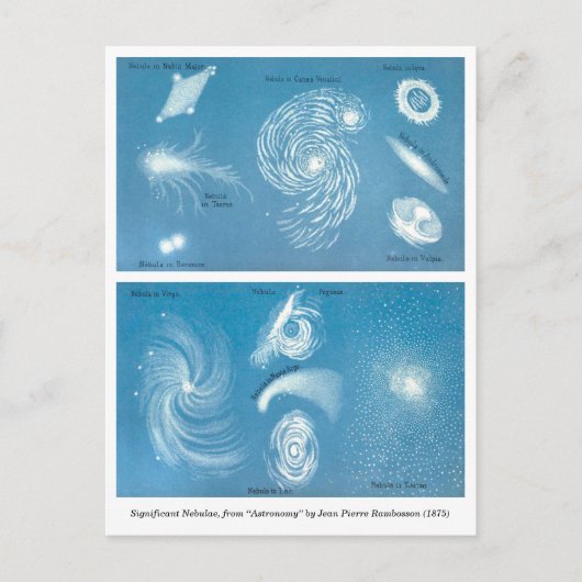 Carte postale Astronomique vintage de Nebulae (Devant)