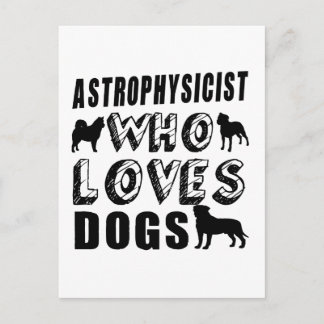 Carte Postale astrophysicien qui aime les chiens