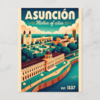 Asunción Paraguay Ville Mère Rétro Vintage