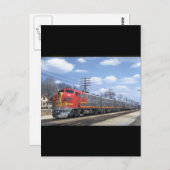 Carte Postale AT&SF EMD F-7 #342_Trains (Devant / Derrière)