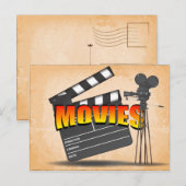 Carte Postale At The Movies Vintage (Devant / Derrière)