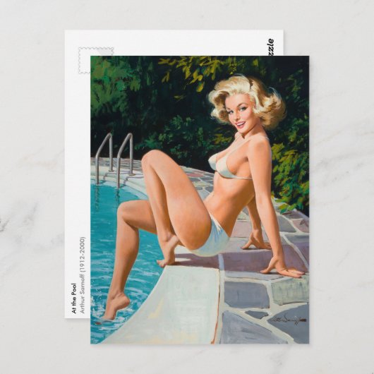 Carte Postale At the Pool (Devant / Derrière)