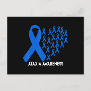 Carte Postale Ataxia Sensibilisation ruban bleu Cadeau T-shirt31