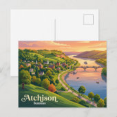 Carte Postale Atchison Riverfront Kansas (Devant / Derrière)