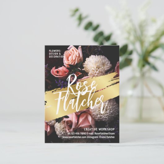 Carte Postale Atelier de fleurs Black Gold (Debout devant)