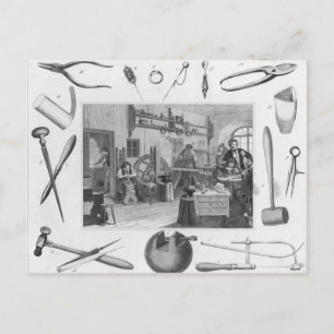Carte Postale Atelier et principaux outils de la bijouterie, 181