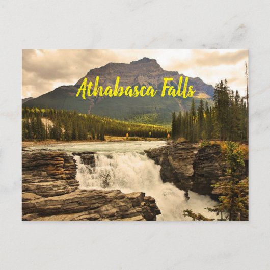 Carte Postale Athabasca Falls Canada stylisé (Devant)