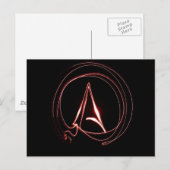 Carte Postale Athée en rouge (Devant / Derrière)