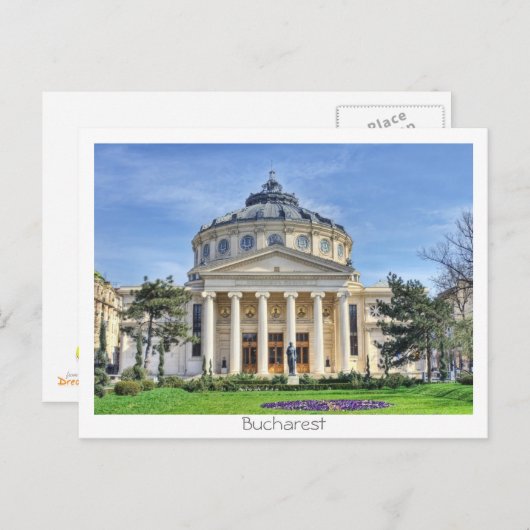 Carte Postale Athénée roumain (Devant / Derrière)