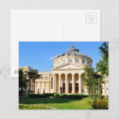 Carte Postale Athénée roumain à Bucarest, Roumanie (Devant / Derrière)