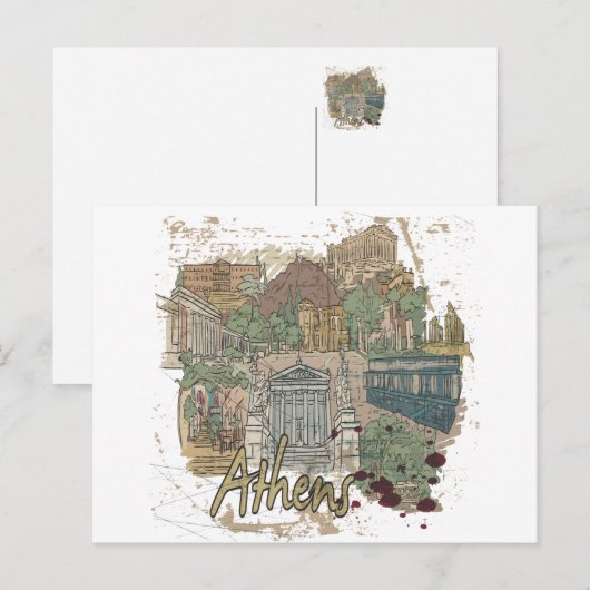 Carte Postale Athènes (Devant / Derrière)