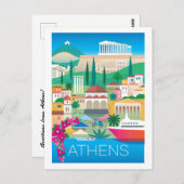 Carte postale Athènes (Devant / Derrière)