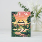 Carte Postale Athènes États-Unis (Debout devant)