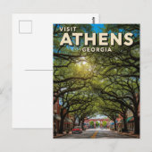 Carte Postale Athènes Géorgie Travel (Devant / Derrière)