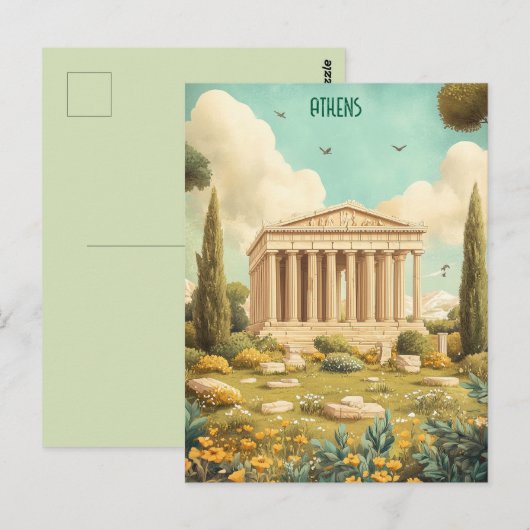 Carte Postale Athènes Grèce (Devant / Derrière)