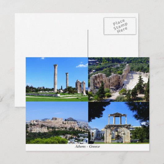 Carte Postale Athènes - Grèce (Devant / Derrière)