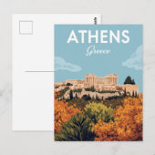 Carte Postale Athènes Grèce Acropole (Devant / Derrière)