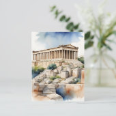 Carte Postale Athènes Grèce aquarelle (Debout devant)