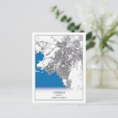 Carte Postale Athènes Grèce City Plan Voyage Simple Minimal (Debout devant)