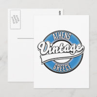Athènes Grèce logo vintage
