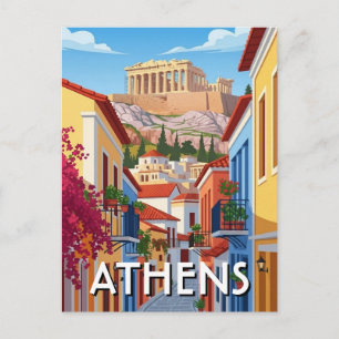 Carte Postale Athènes Grèce Plaka Voyage