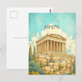 Carte Postale Athènes Grèce Voyage (Devant / Derrière)