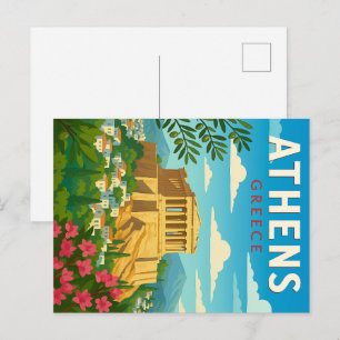 Carte Postale Athènes Grèce Voyage Vintage   Parthénon Acropole