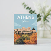 Carte Postale Athens Greece Acropolis (Debout devant)