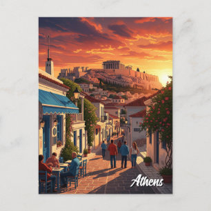 Carte Postale Athens Plaka Grèce Travel