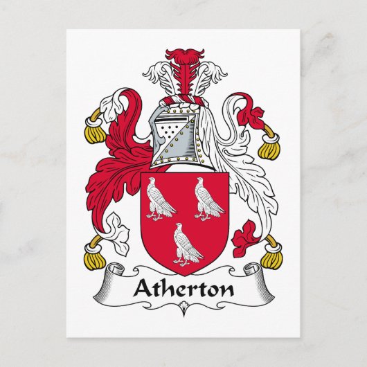 Carte Postale Atherton Family Crest (Devant)