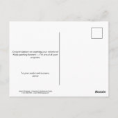 Carte Postale Athlete Milestone Achievement Thank You (Dos)