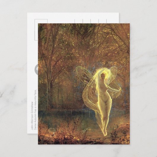 Carte Postale Atkinson Grimshaw Automne CC0595 Fairy Postcard (Devant / Derrière)