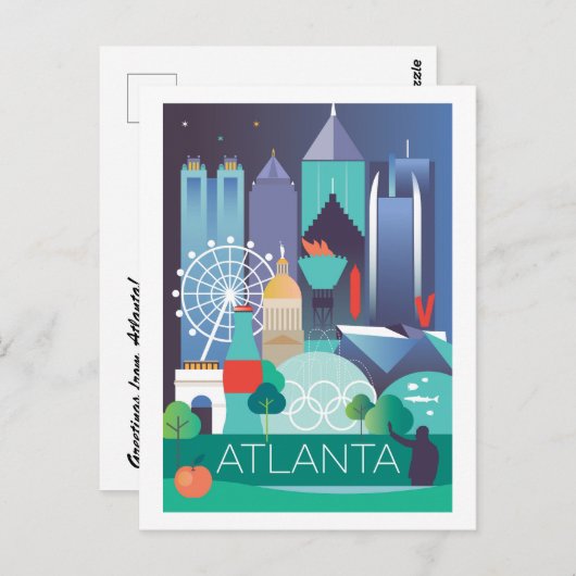 Carte postale Atlanta (Devant / Derrière)