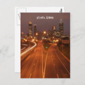 Carte Postale Atlanta Georgia à Dusk Postcard (Devant / Derrière)