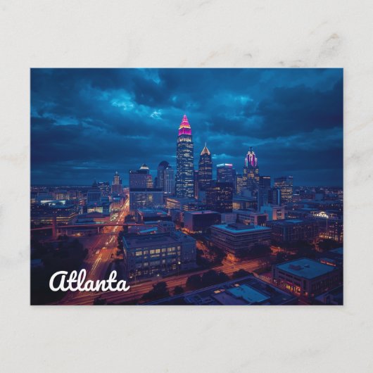 Carte Postale Atlanta Georgia Downtown Skyline (Devant)