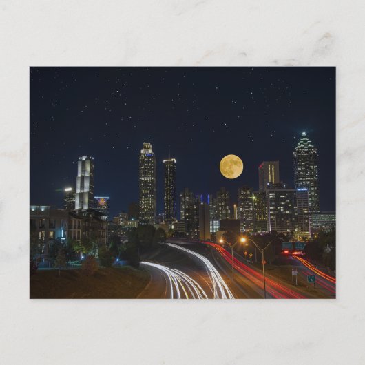 Carte Postale Atlanta, Georgia Nightime Skyline (Devant)